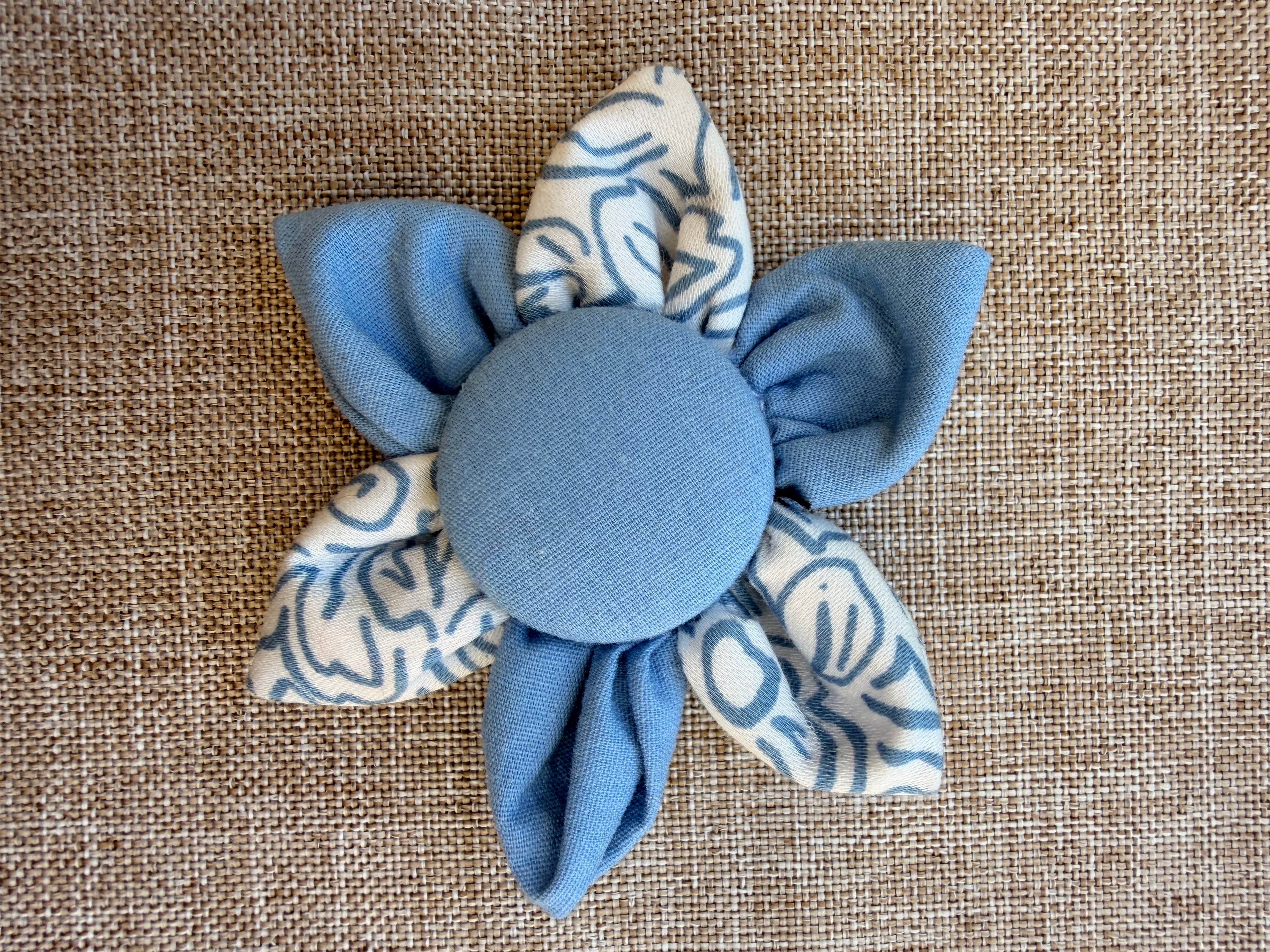 Blue Doodle Floral Dog Bloom