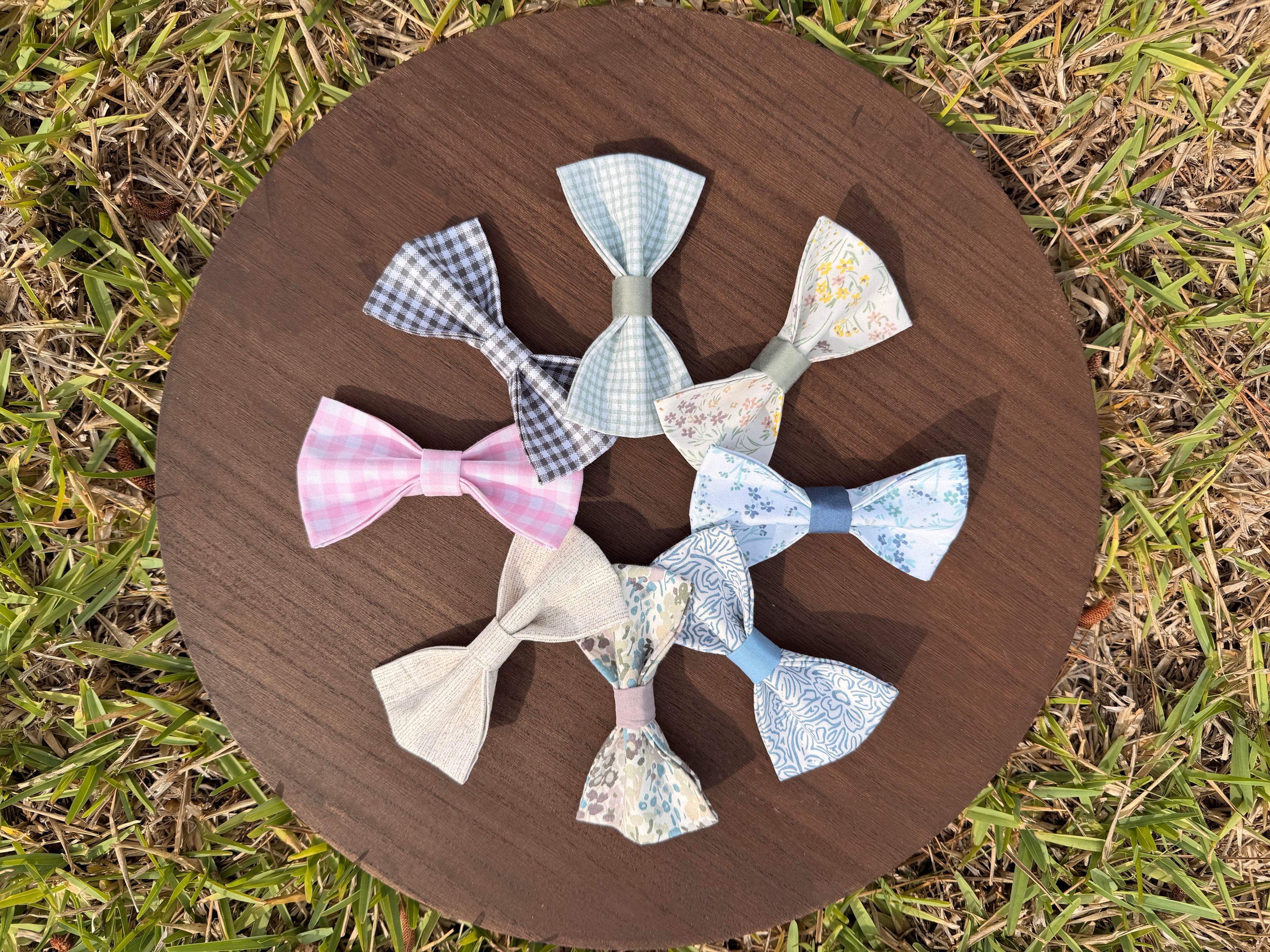 Black Gingham Dog Bow Tie