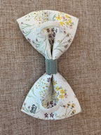 Green Floral Dog Bow Tie