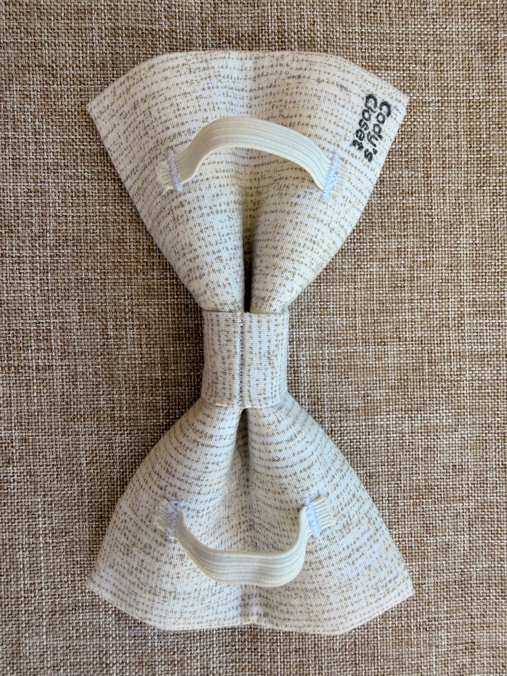 Oatmeal Classic Dog Bow Tie