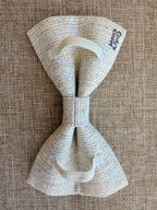 Oatmeal Classic Dog Bow Tie