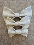 Oatmeal Classic Dog Bow Tie